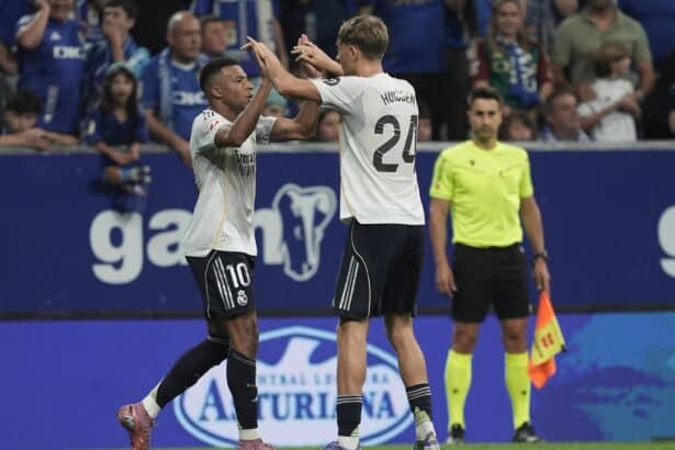 Kylian Mbappé brachte Real Madrid bei Real Oviedo auf die Siegerstraße.