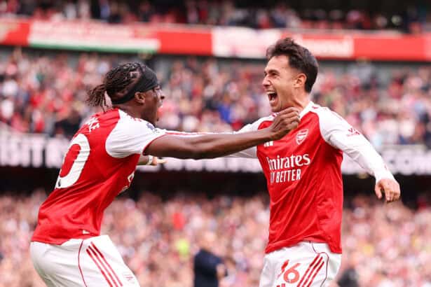 Noni Madueke und Martin Zubimendi, Arsenal