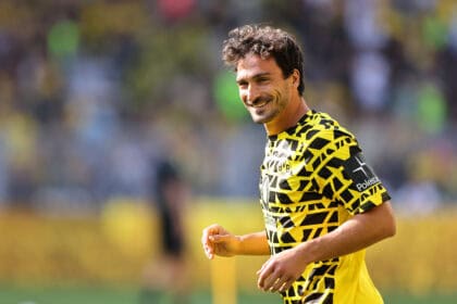 Mats Hummels beim Aufwärmen
