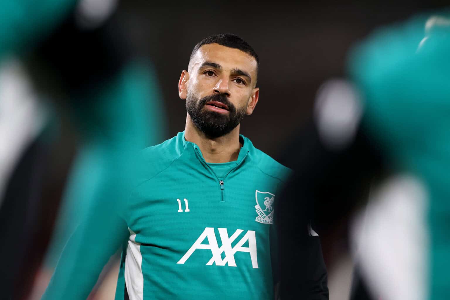 Mohamed Salah beim Aufwärmen