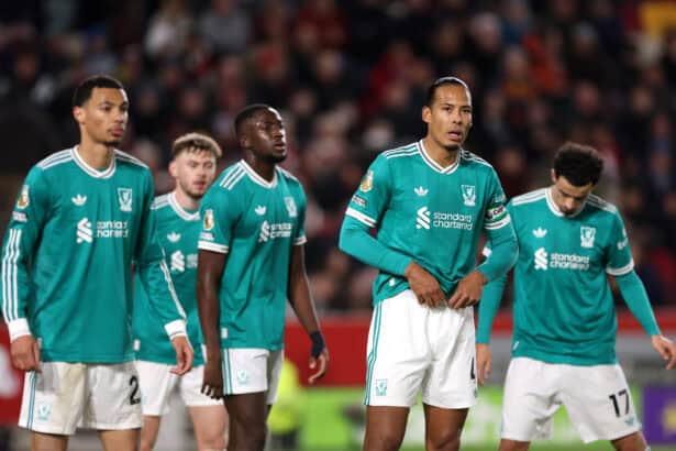 Die Mannschaft des FC Liverpool ist enttäuscht