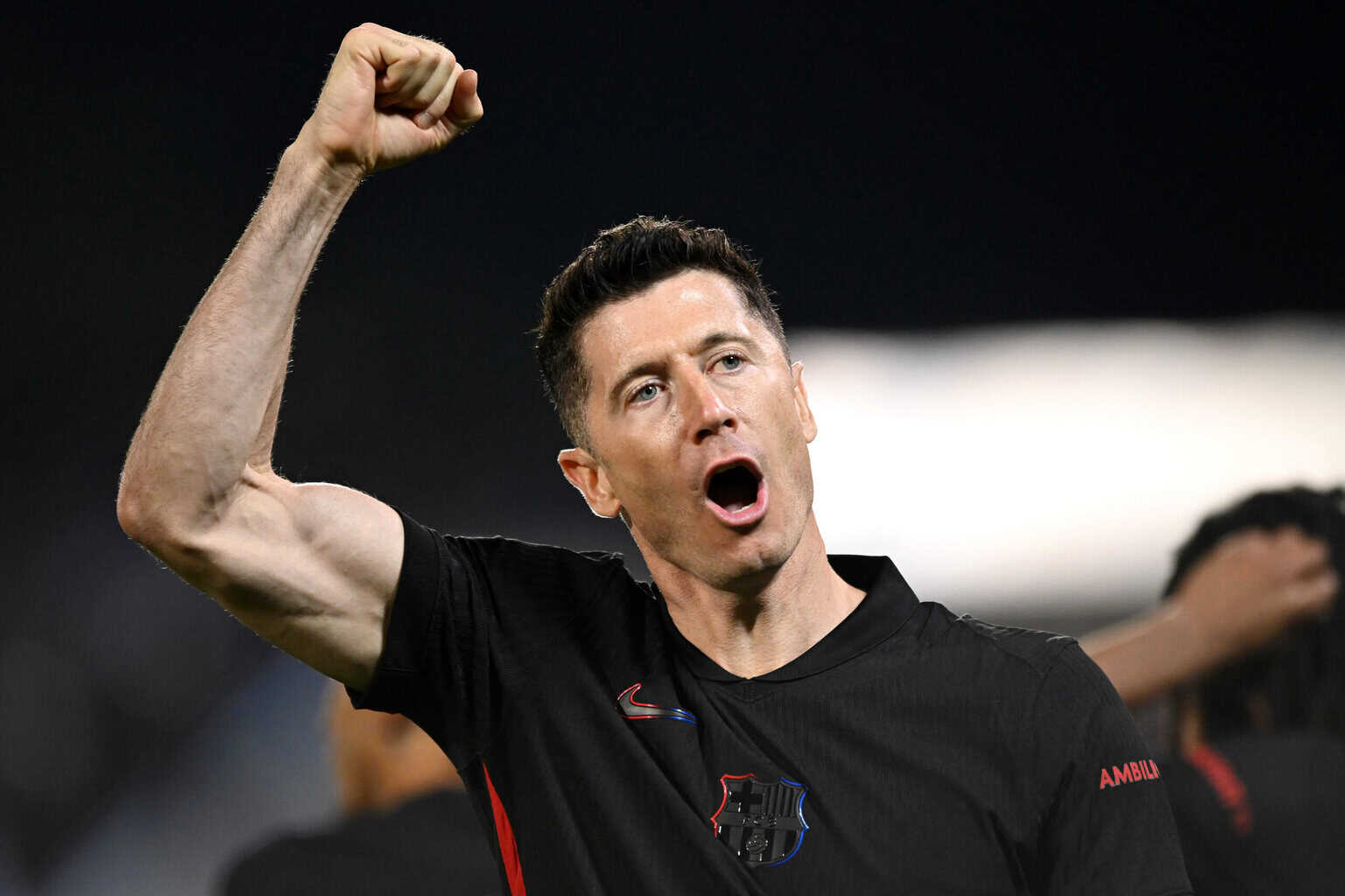 Robert Lewandowski jubelt
