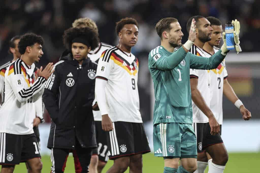 Die deutsche Nationalmannschaft nach dem 6:0-Sieg über die Slowakei