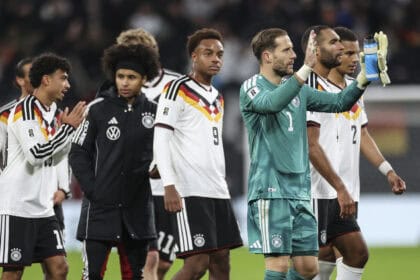 Die deutsche Nationalmannschaft nach dem 6:0-Sieg über die Slowakei