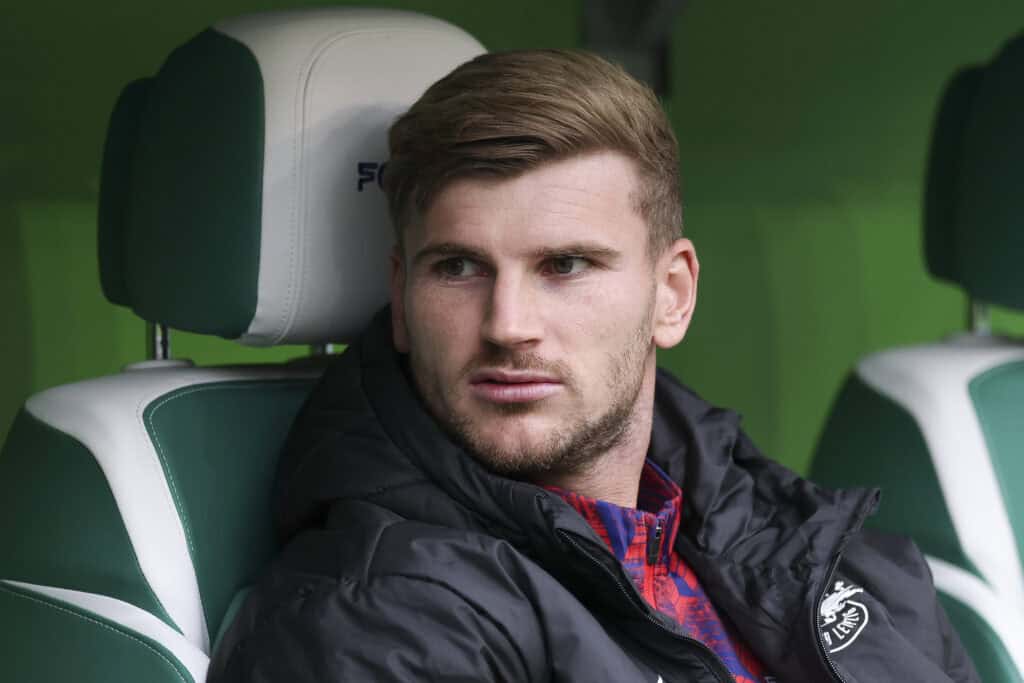 Timo Werner auf der Bank bei RB Leipzig