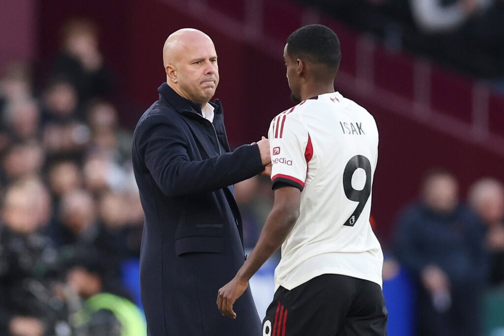 Arne Slot und Alexander Isak