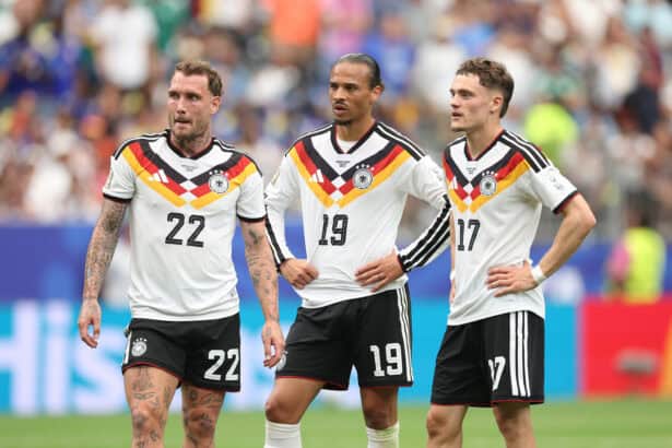 DFB-Team: David Raum, Leroy Aziz Sane und Florian Wirtz
